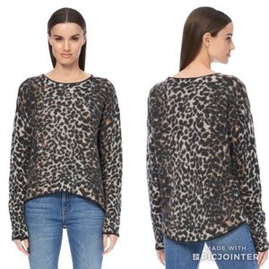 360 Cashmere Frankie Leopard Animal Print Sweater